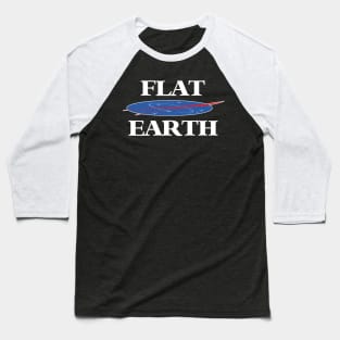 FLAT EARTH Logo Tribute NASA Parody Baseball T-Shirt